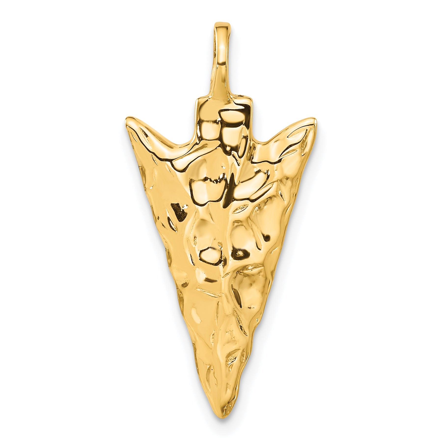 10K Yellow Gold Arrow Head Charm