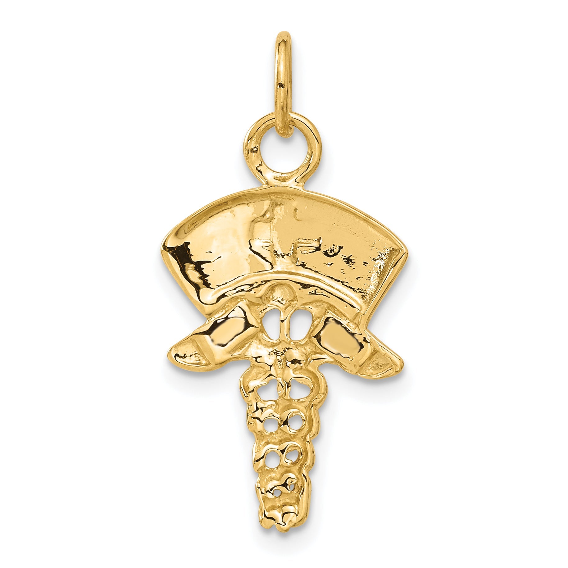 10K Yellow Gold Nurse Symbol Charm