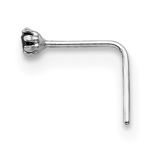 10K White Gold 1.5mm Set Of 3 Cz Nose Studs