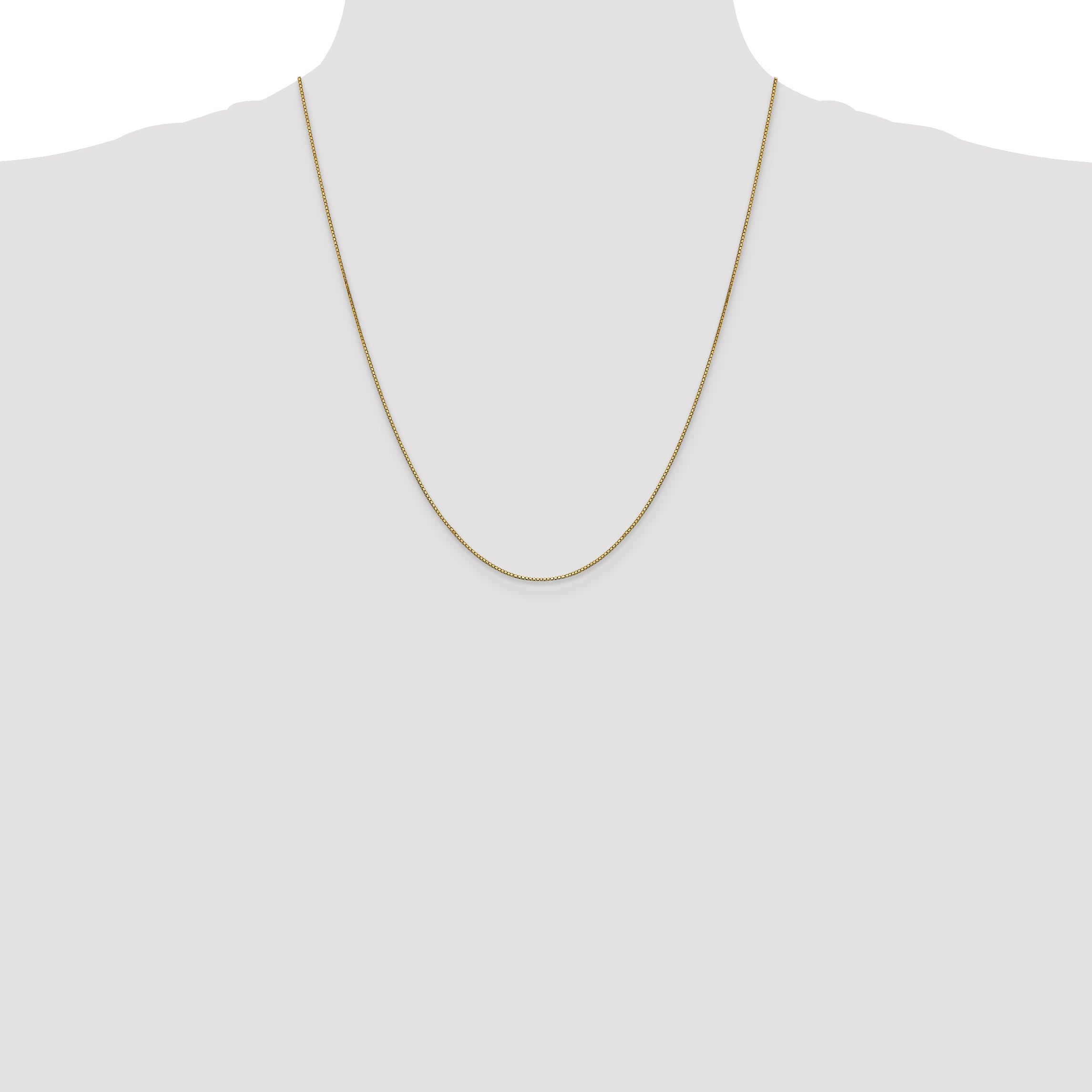 22 Inch 10k Yellow Gold .90mm Box Chain Necklace