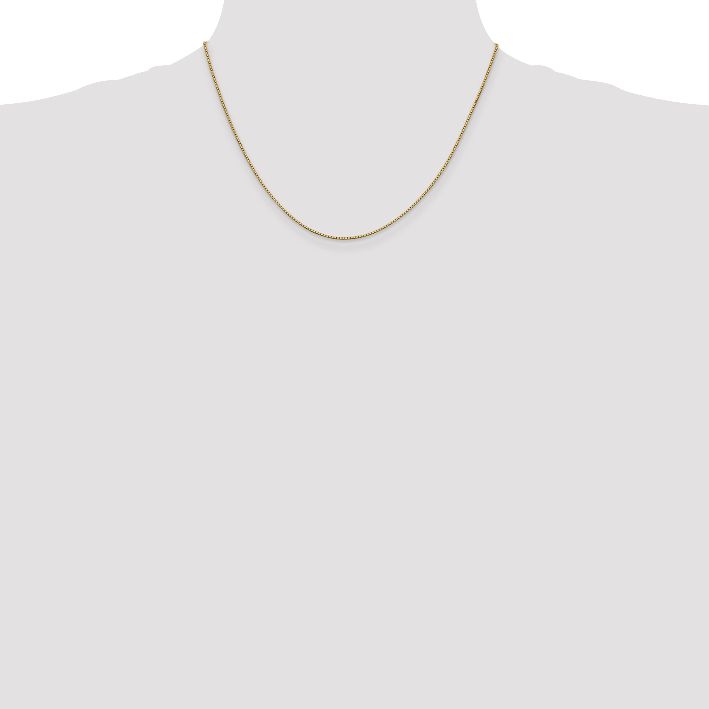 18 Inch 10K Yellow Gold .95mm Box Chain Necklace