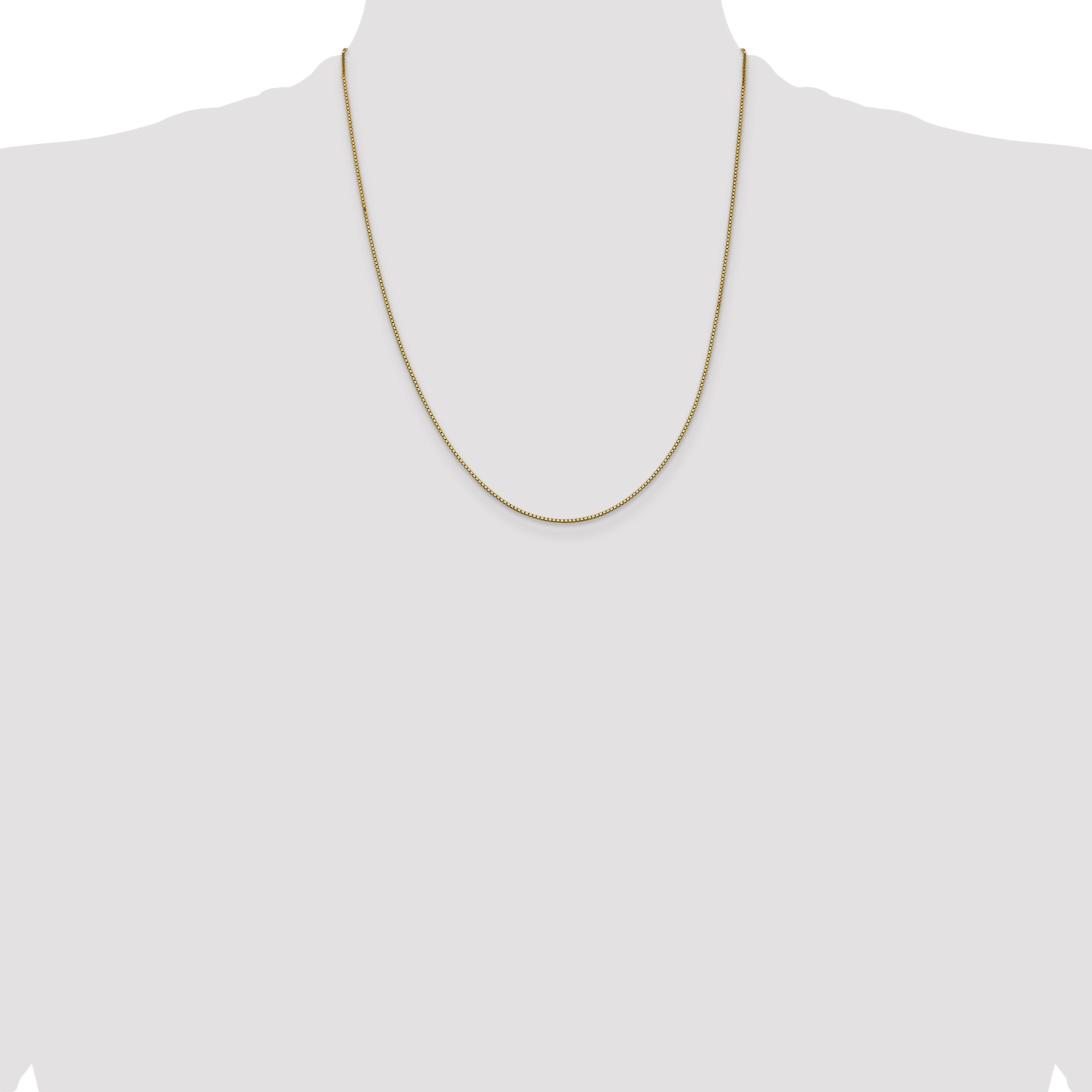22 Inch 10K Yellow Gold .95mm Box Chain Necklace