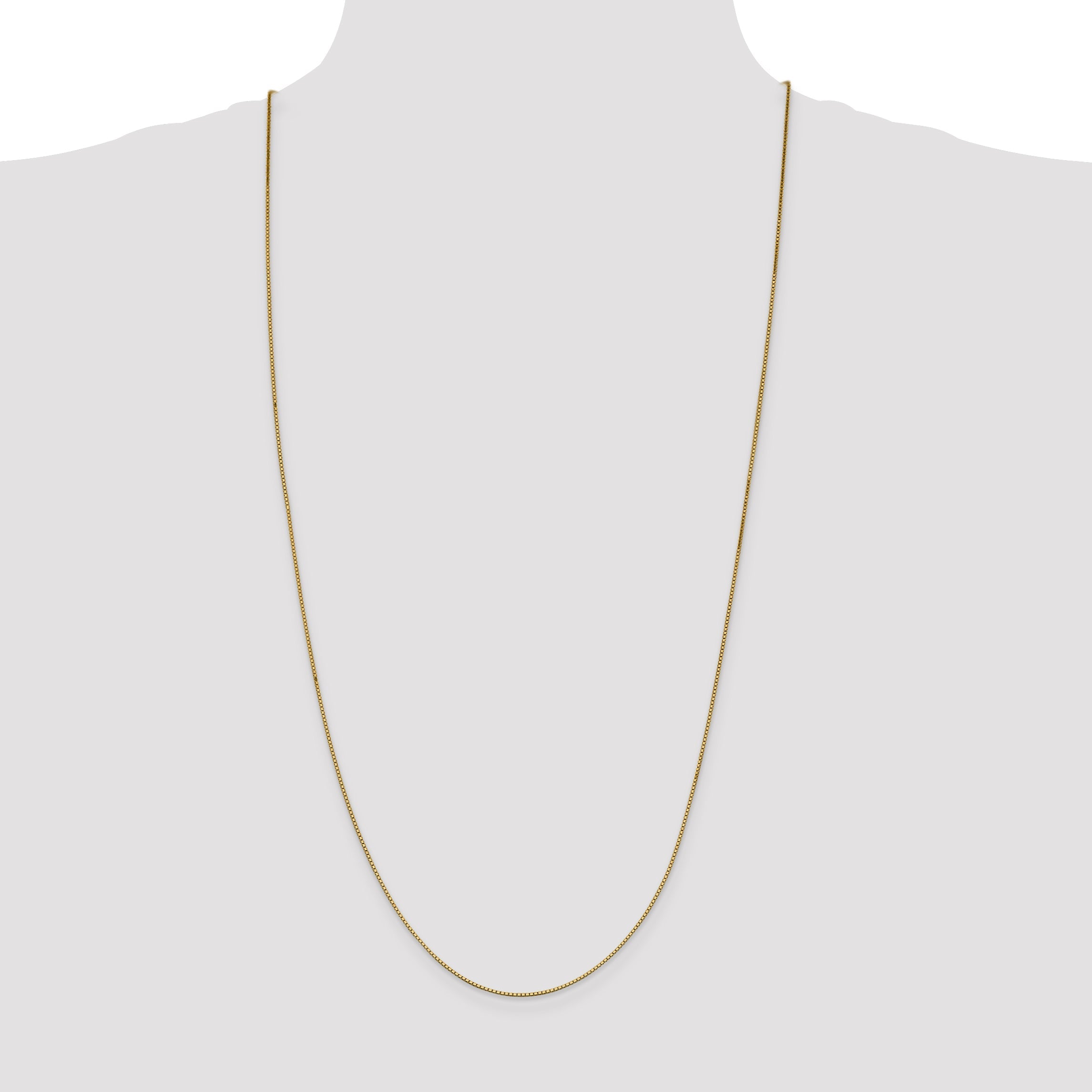 3 Inch 10K Yellow Gold .95mm Box Chain Necklace