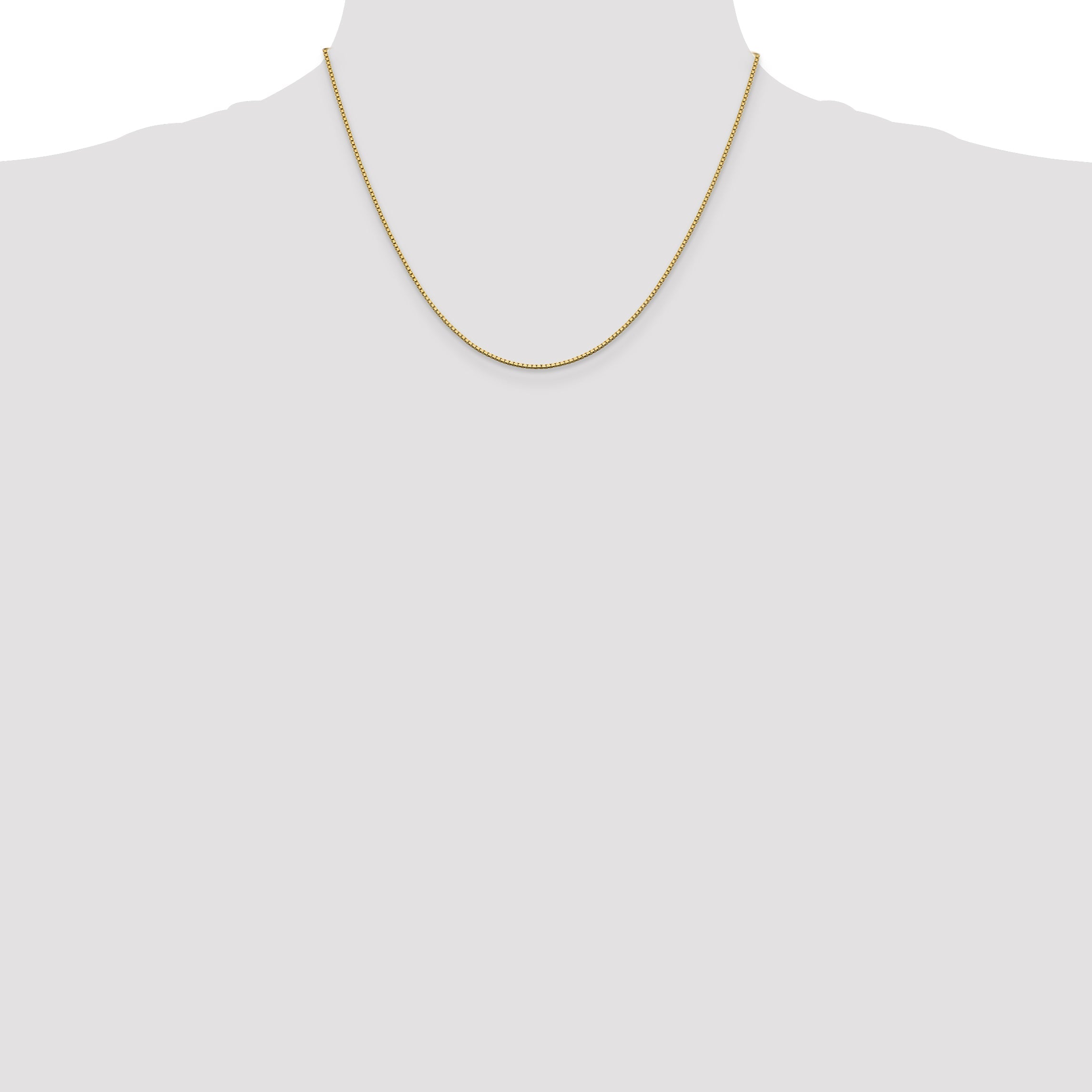 18 Inch 10K Yellow Gold 1.05mm Box Chain Necklace