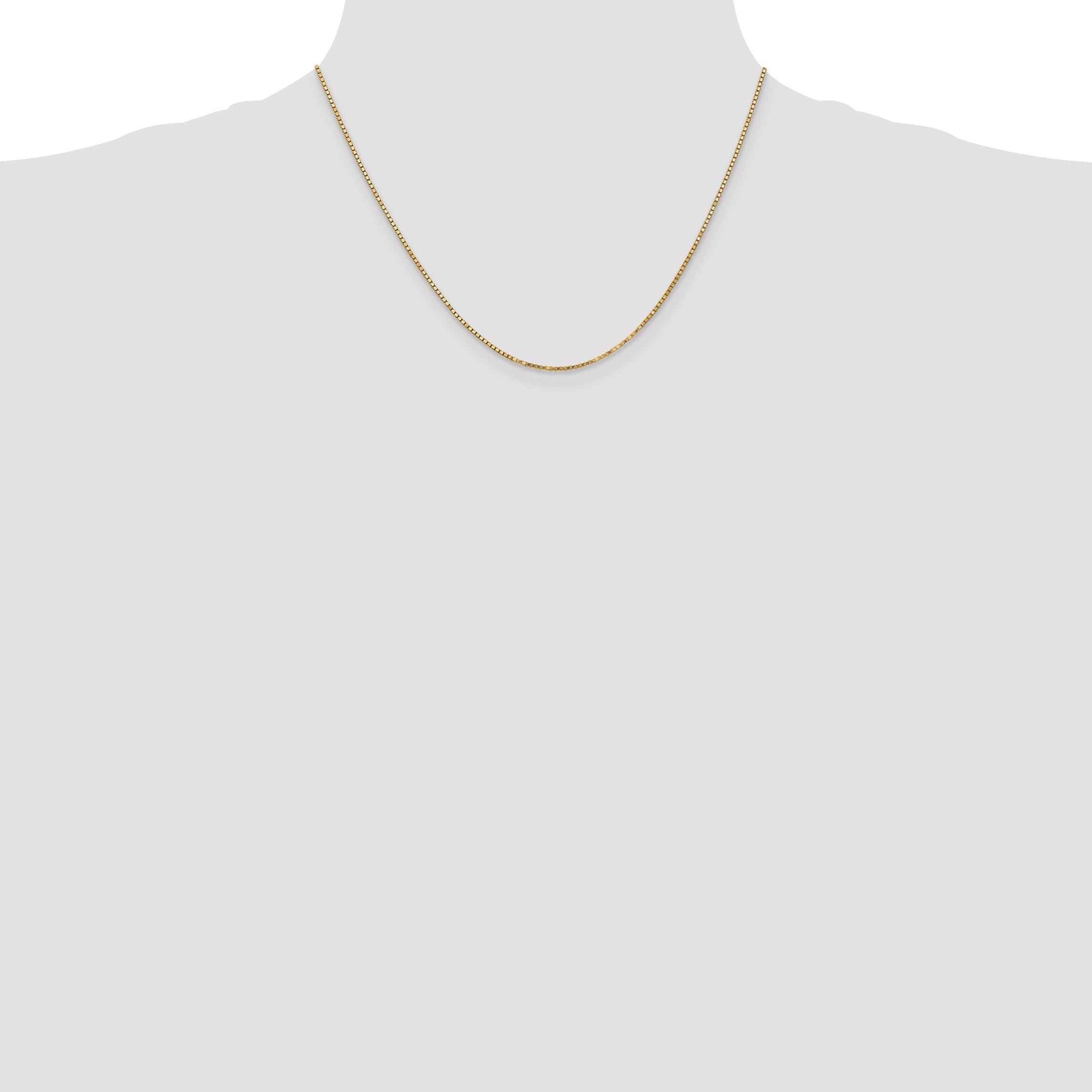 18 Inch 10k Yellow Gold 1.3mm Box Chain Necklace