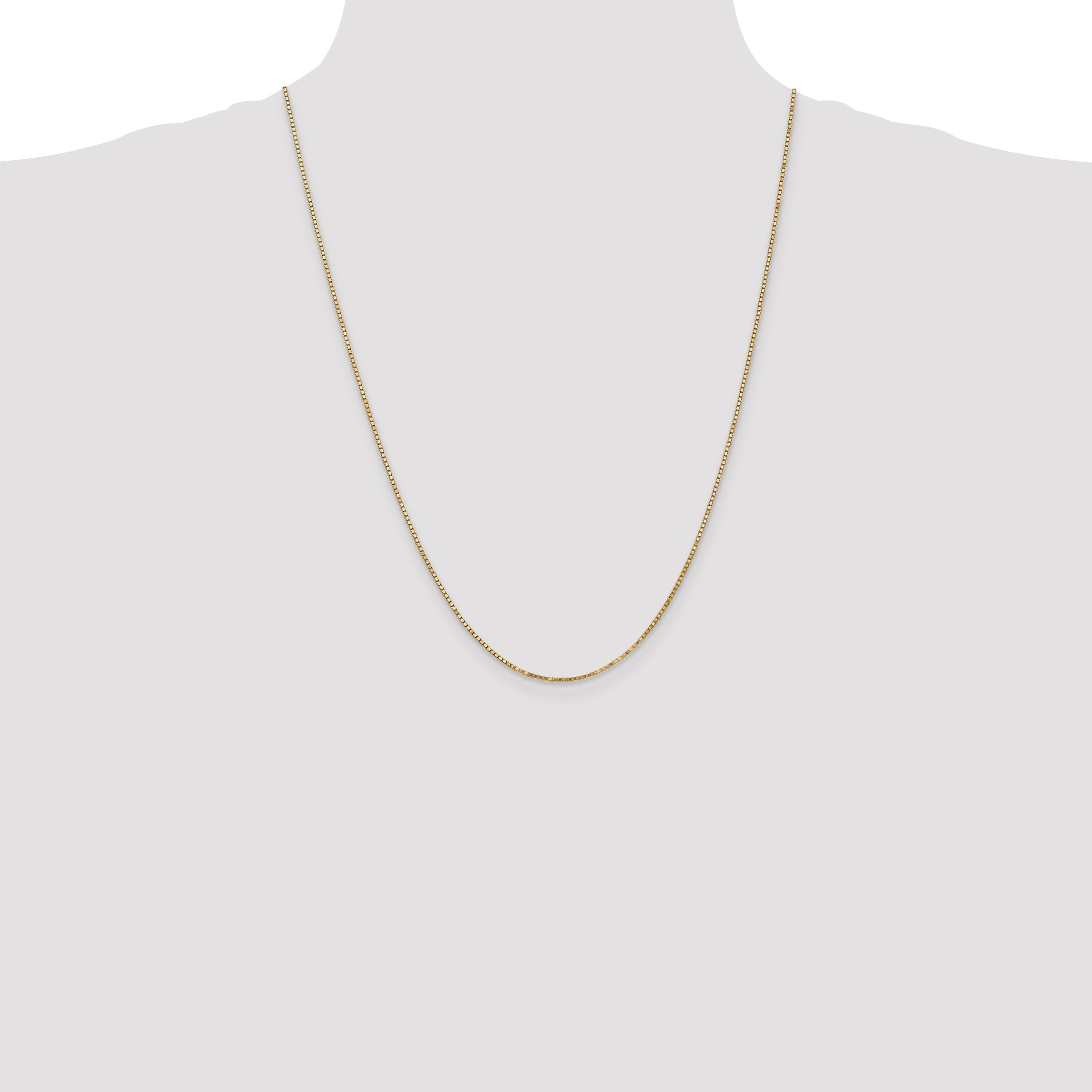 24 Inch 10k Yellow Gold 1.3mm Box Chain Necklace