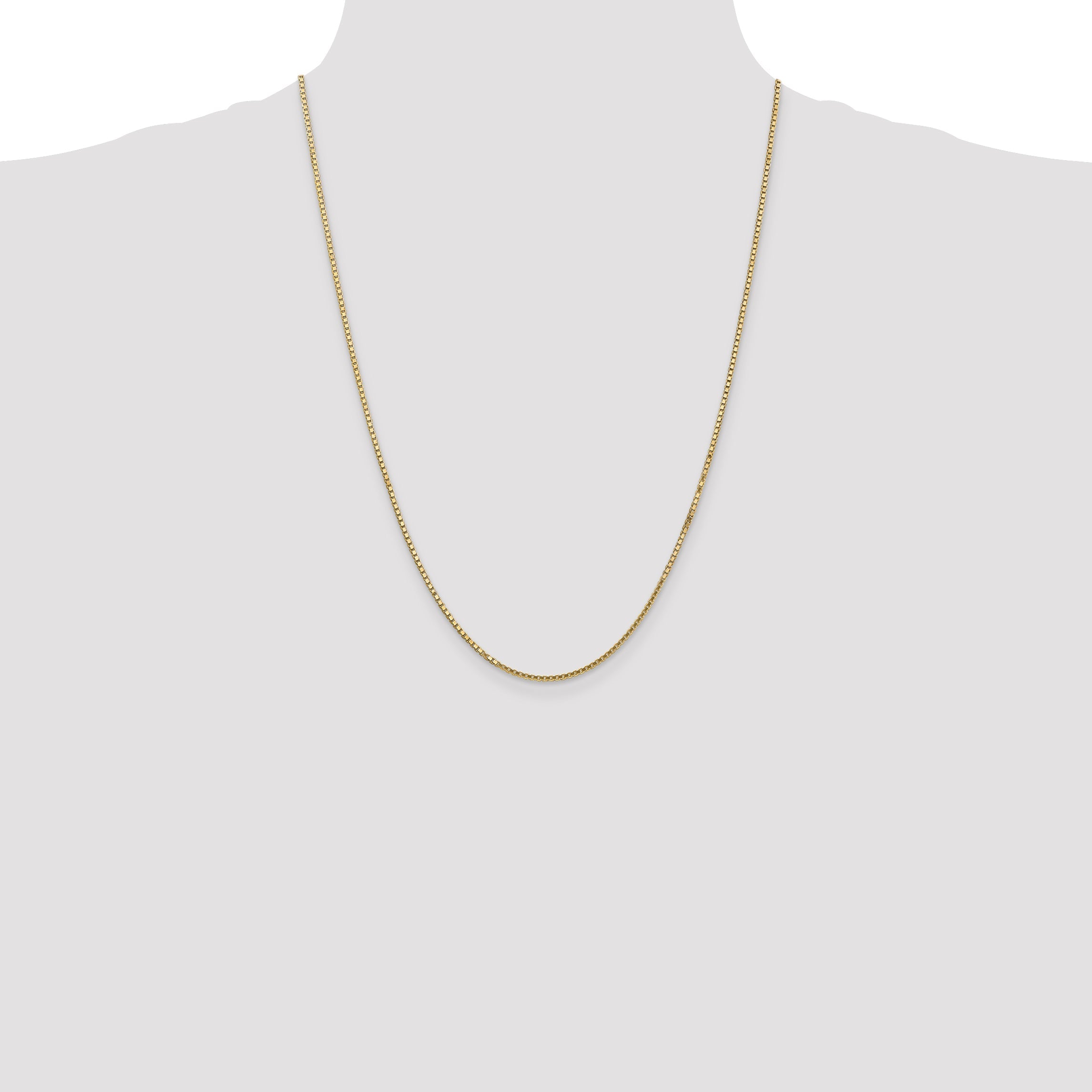 24 Inch 10k Yellow Gold 1.5mm Box Chain Necklace