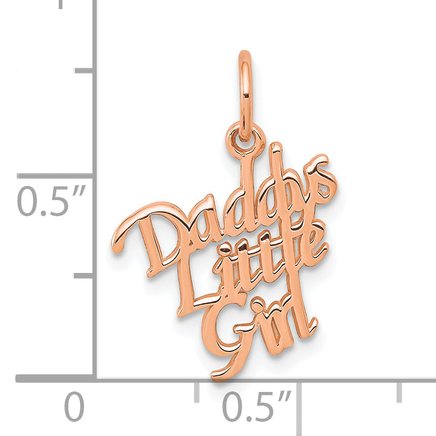 10K Rose Gold Daddys Little Girl Charm