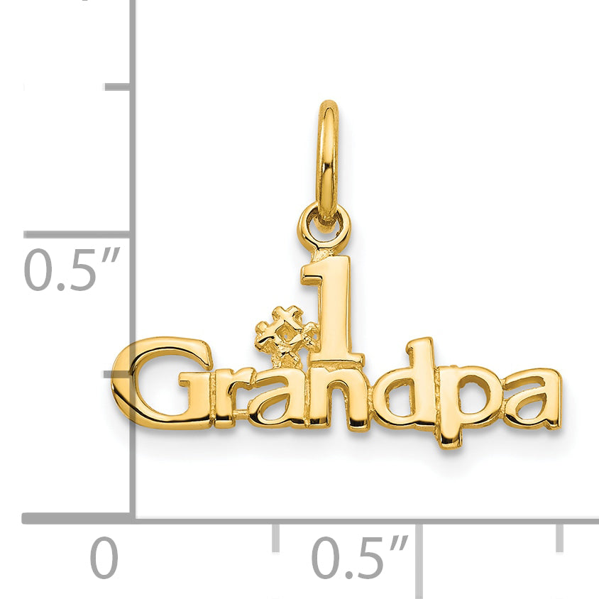 10k Yellow Gold #1 GRANDPA Charm