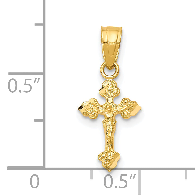 10k Yellow Gold Tiny Crucifix Pendant