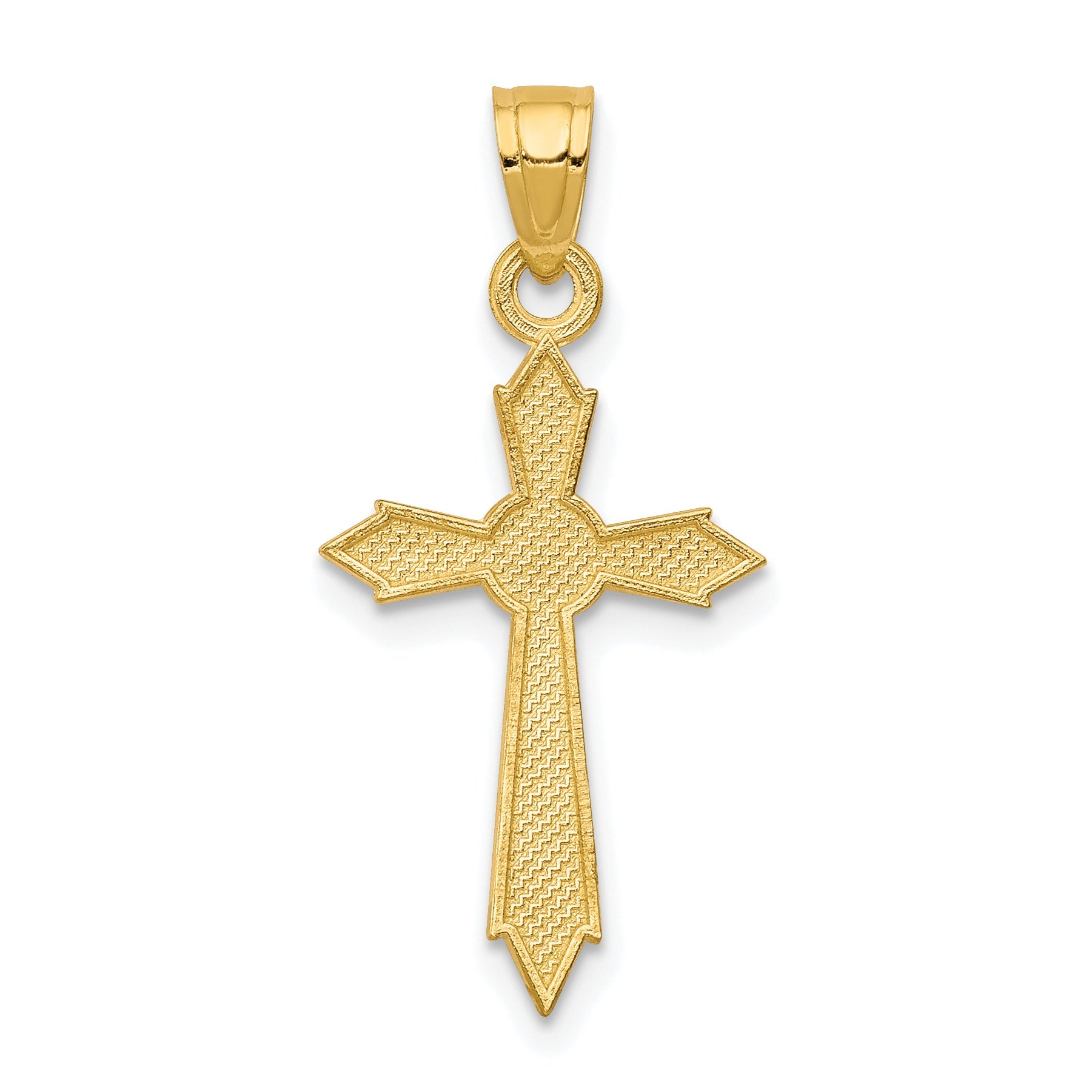10k Yellow Gold Passion Cross Pendant