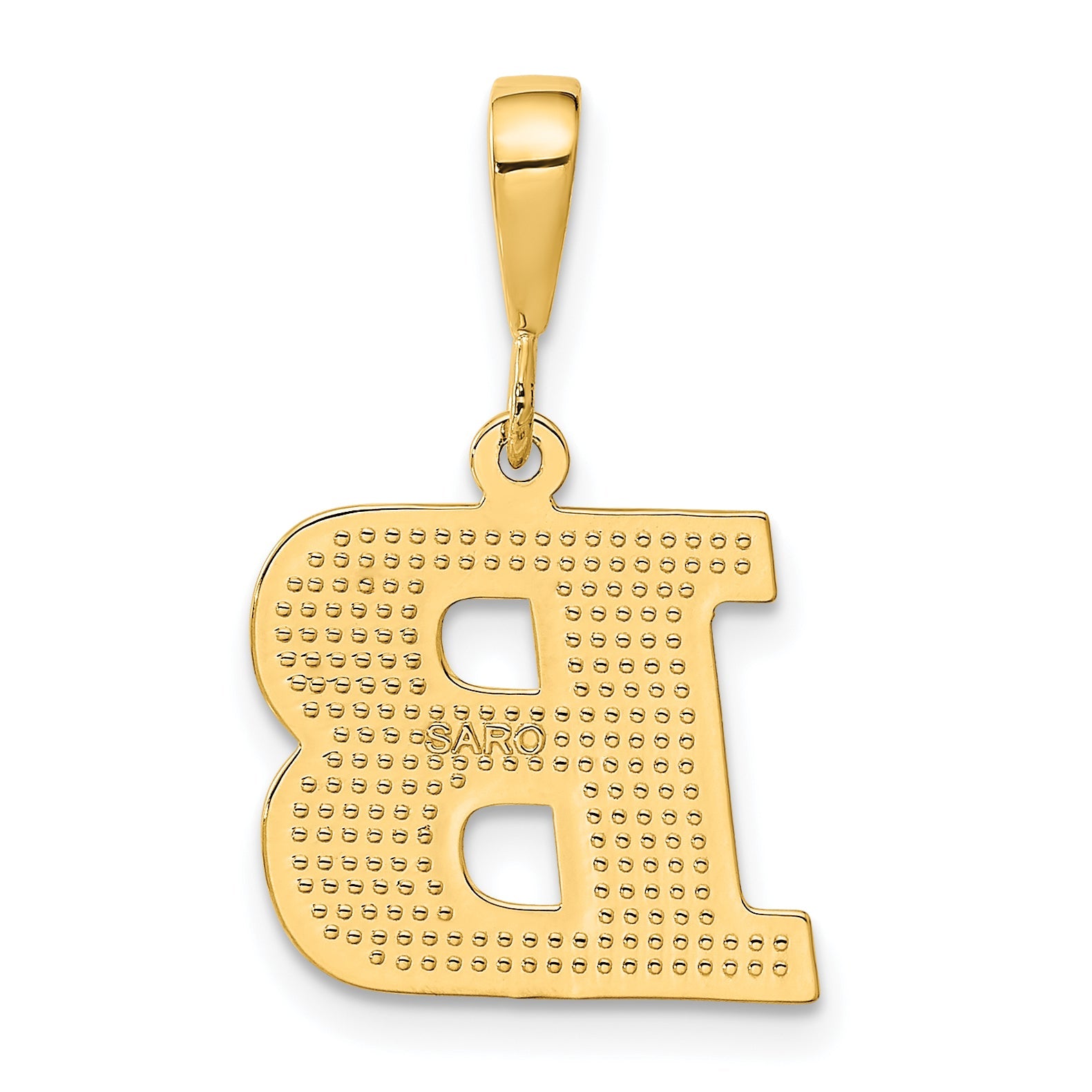 10K Yellow Gold Initial B Pendant