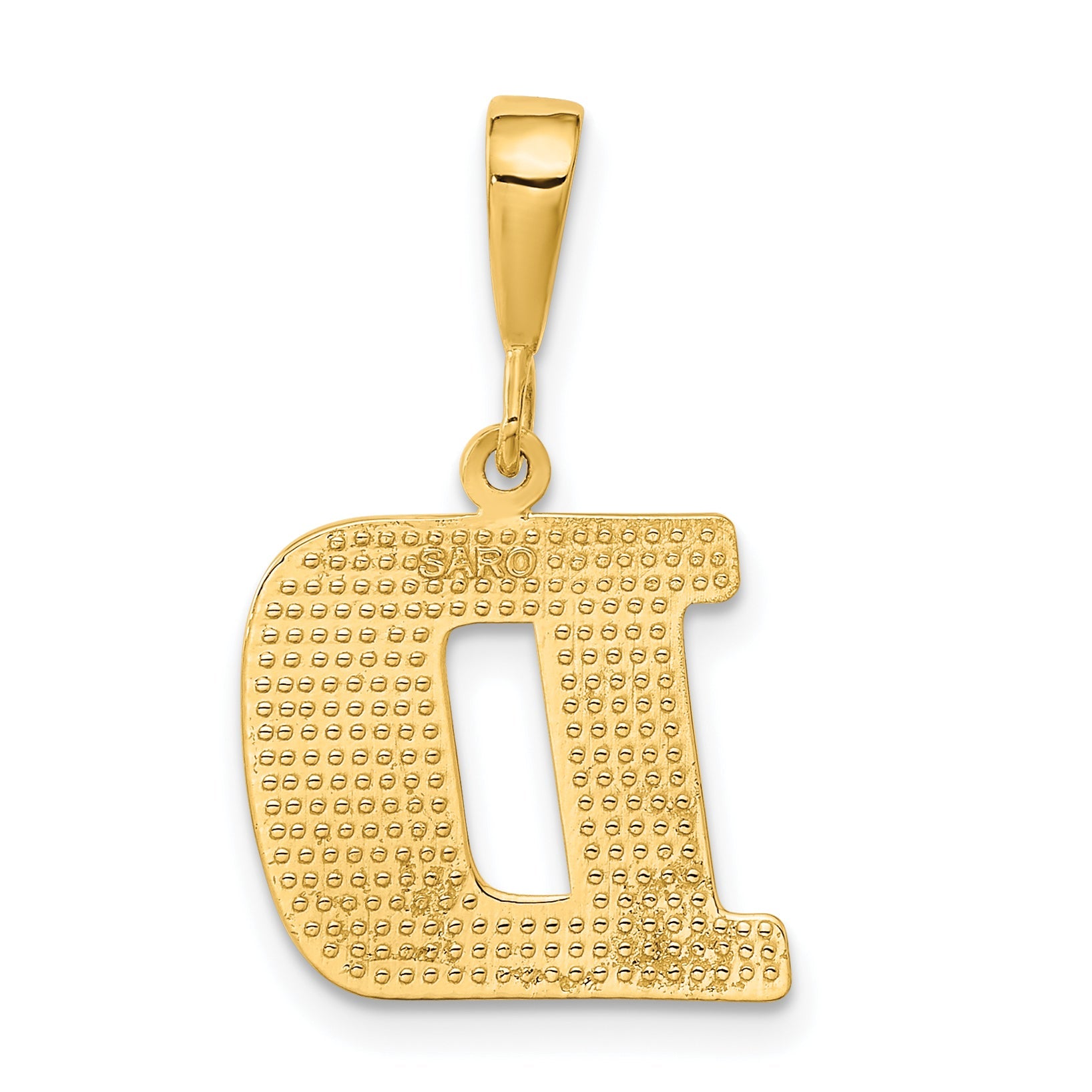 10K Yellow Gold Initial D Pendant
