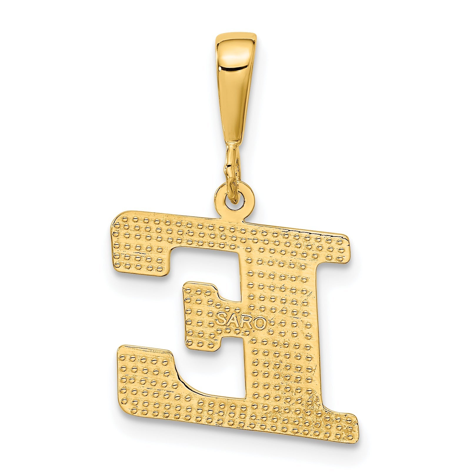 10K Yellow Gold 10Ky Initial E Pendant