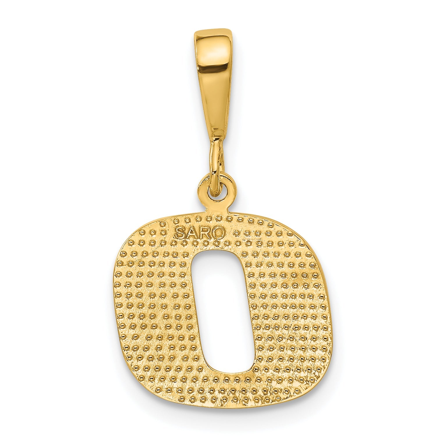 10K Yellow Gold 10Ky Initial O Pendant