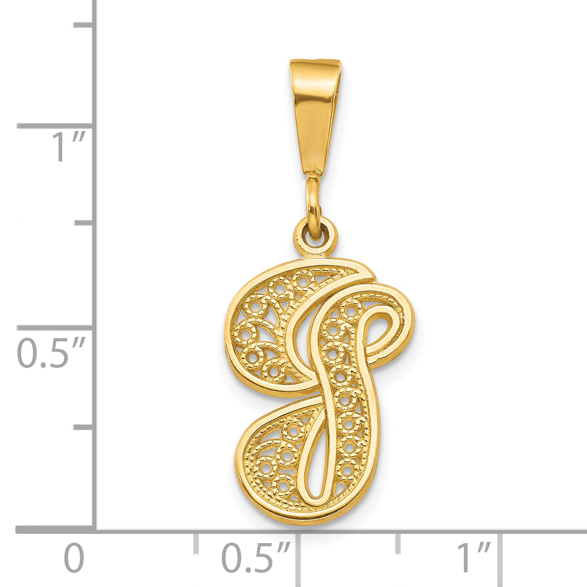 10k Yellow Gold Initial G Pendant