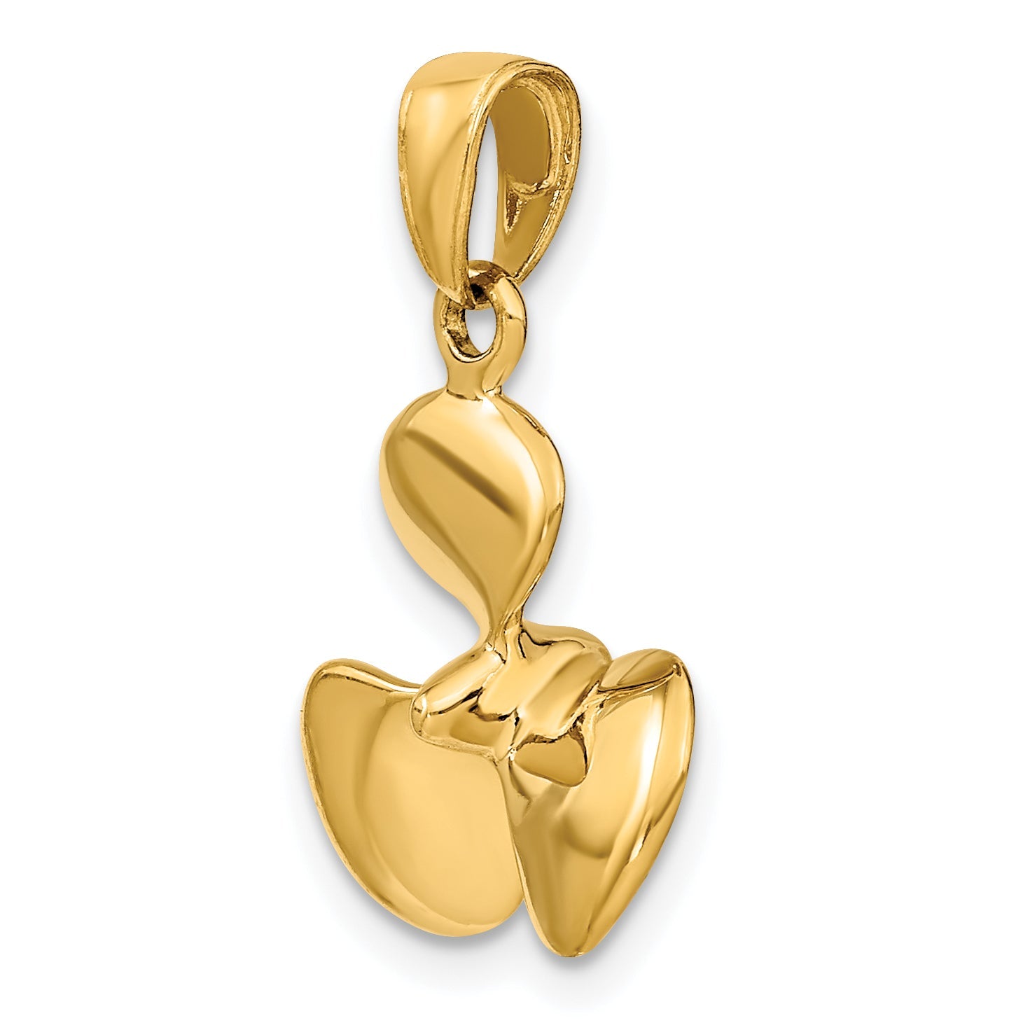 10K Yellow Gold 10K Polished 3-D Propeller Pendant
