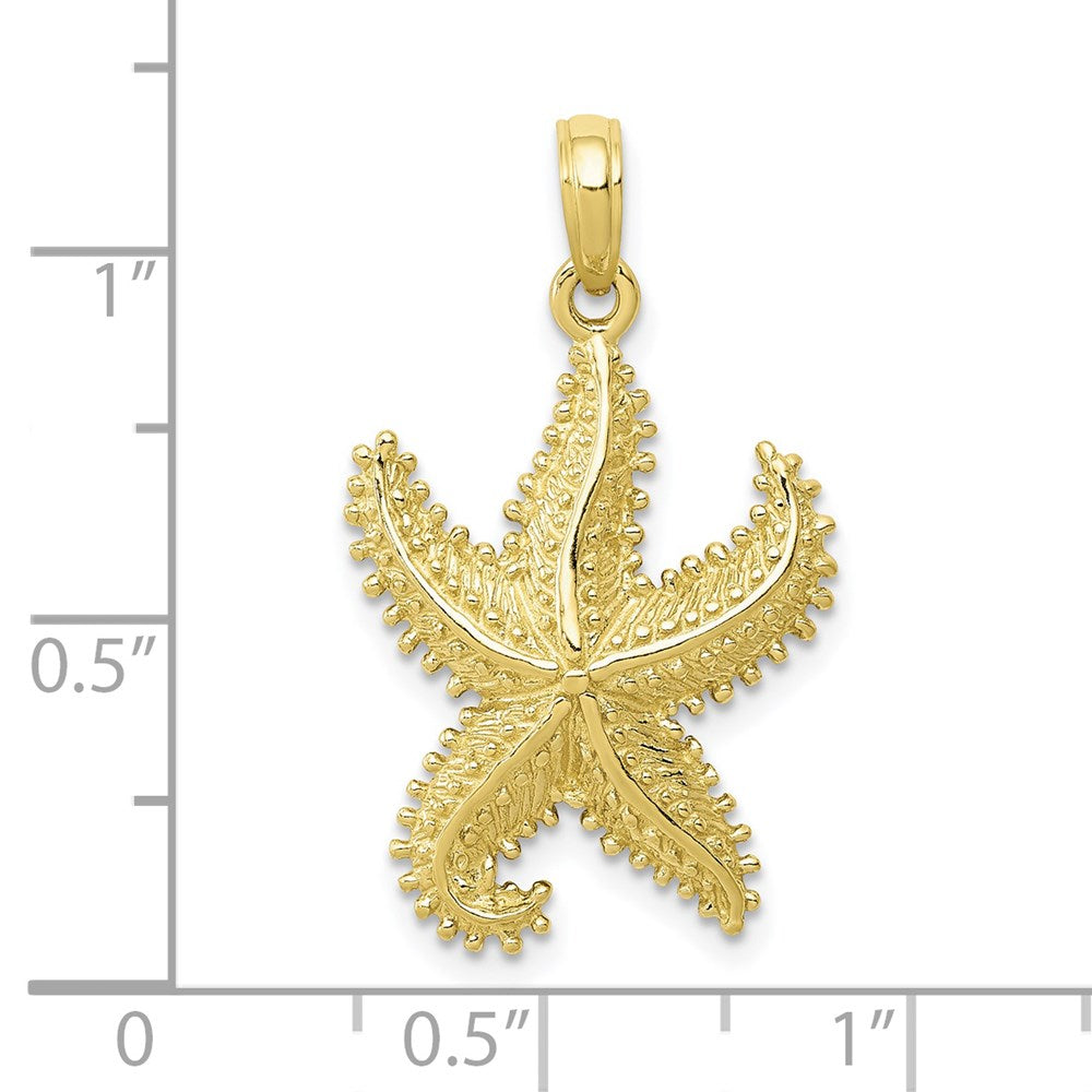 10K Yellow Gold 10K Polished Open-Backed Starfish Pendant