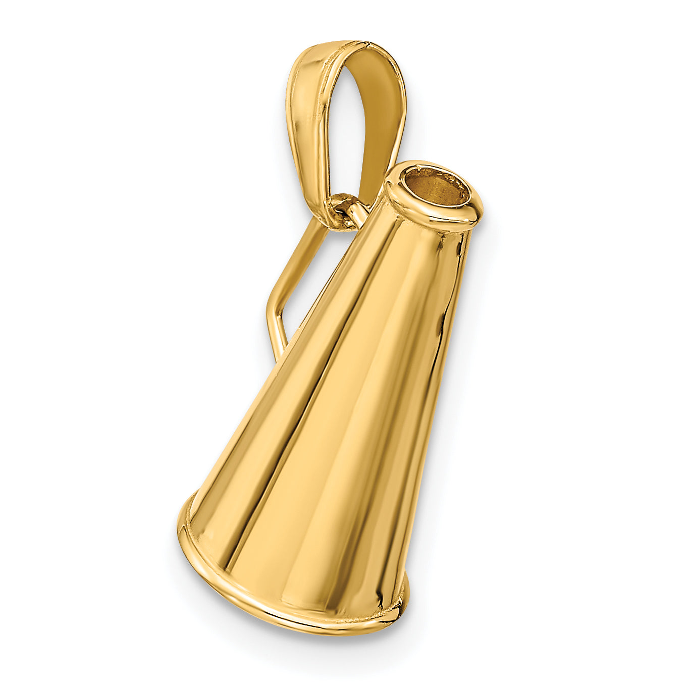 10K Yellow Gold 10K Polished 3-D Small Megaphone Pendant