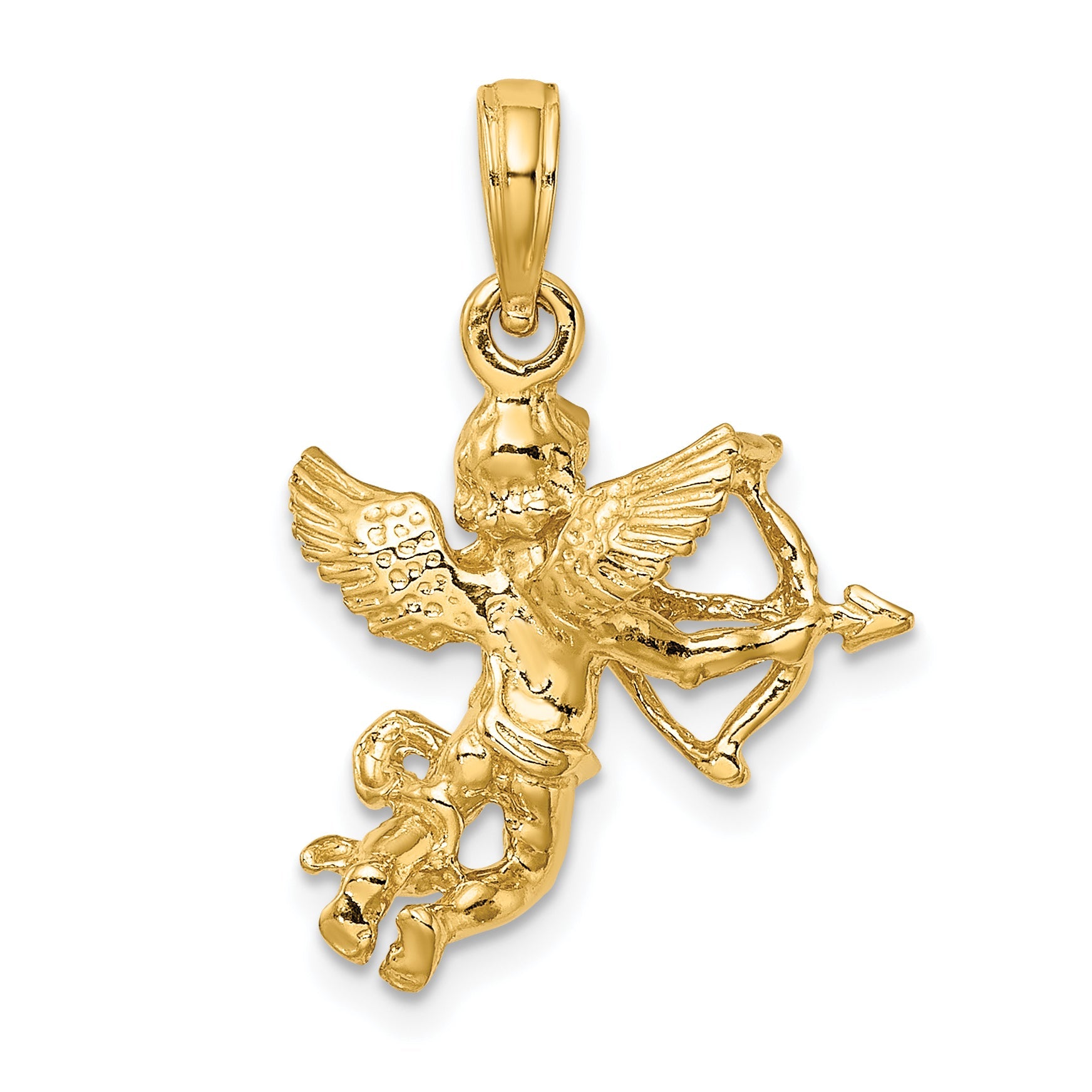 10K Yellow Gold Cupid W/Bow And Arrow Charm