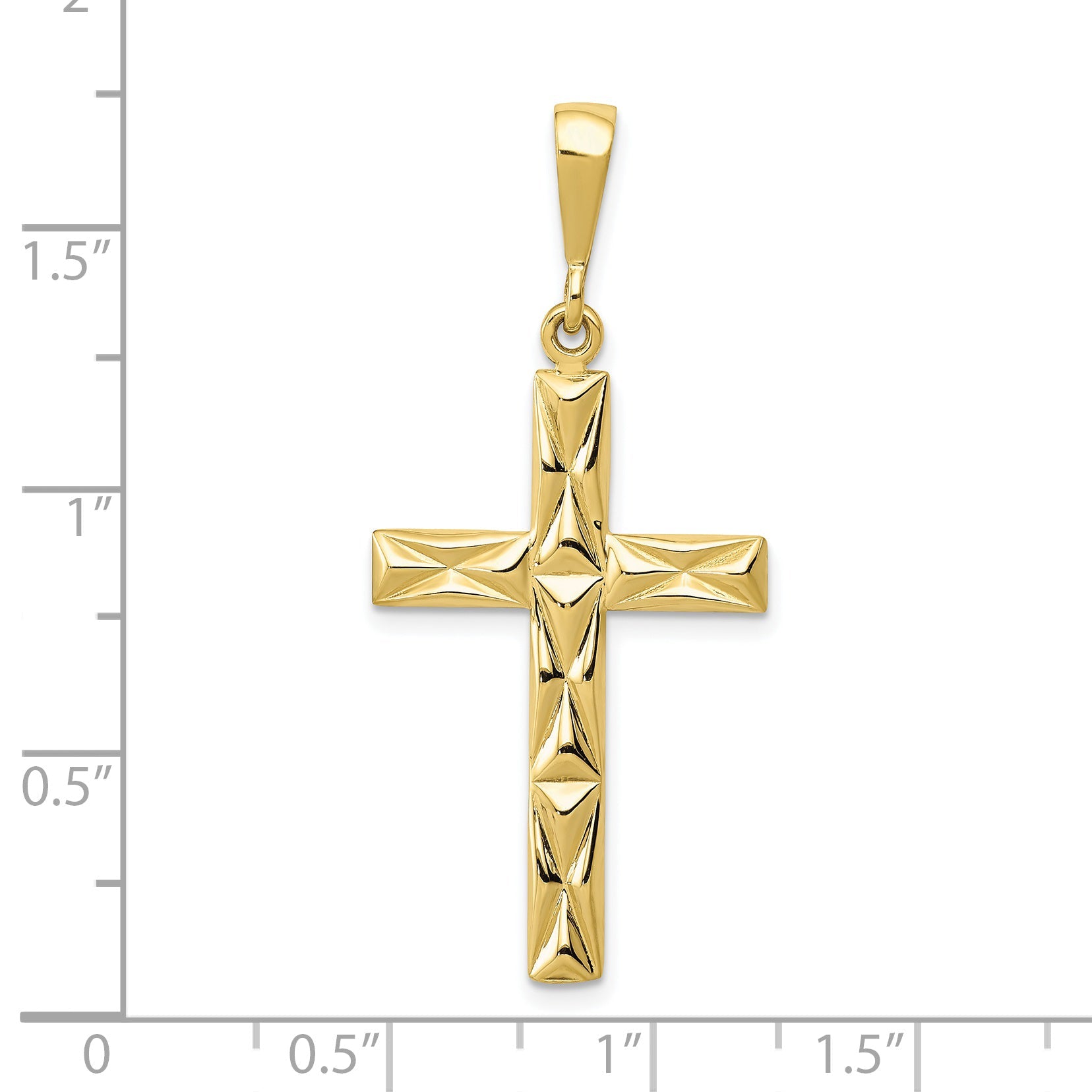 10K Yellow Gold Reversible Latin Cross Pendant