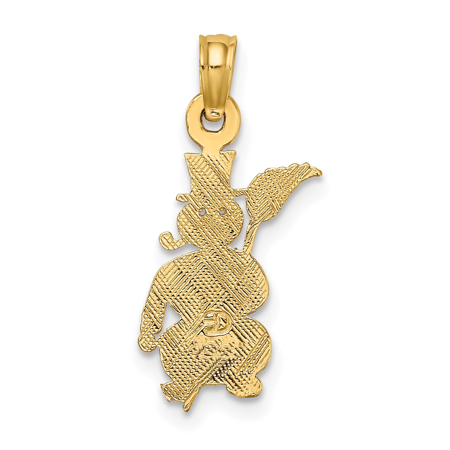 10K Yellow Gold 10K Polished Snowman Pendant