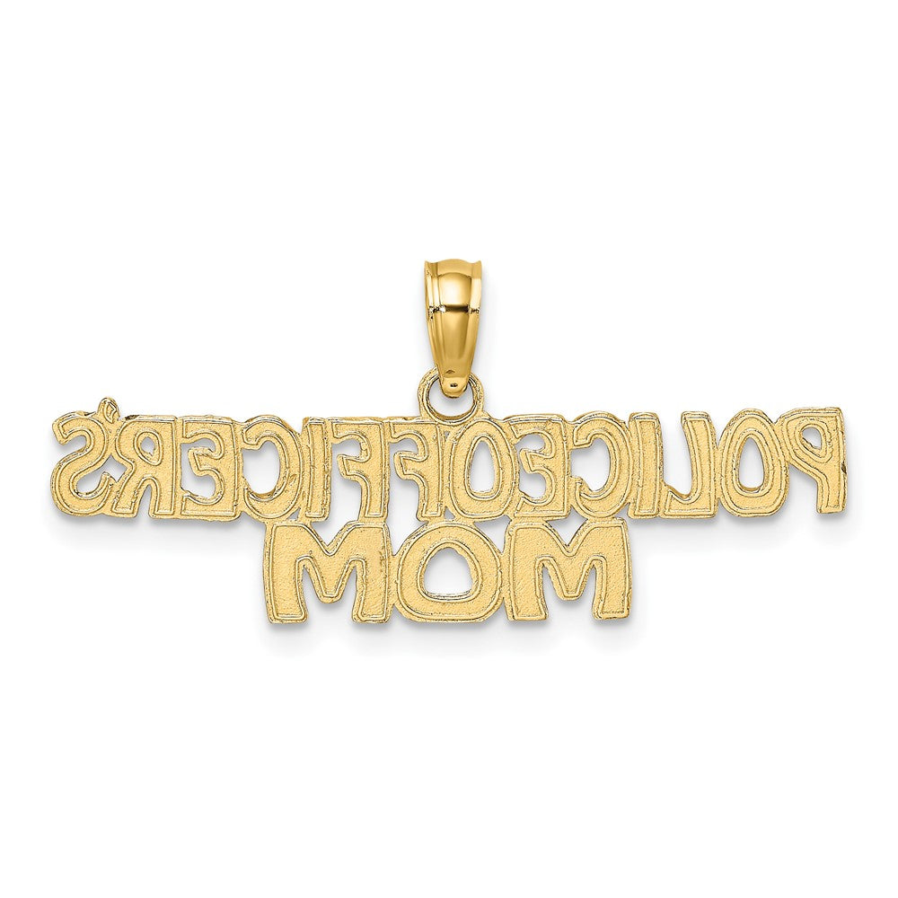 10K Yellow Gold Police Officer'S Mom Charm