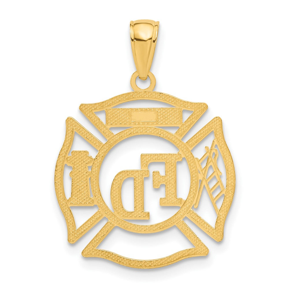 10K Yellow Gold Fd Member In Shield Pendant
