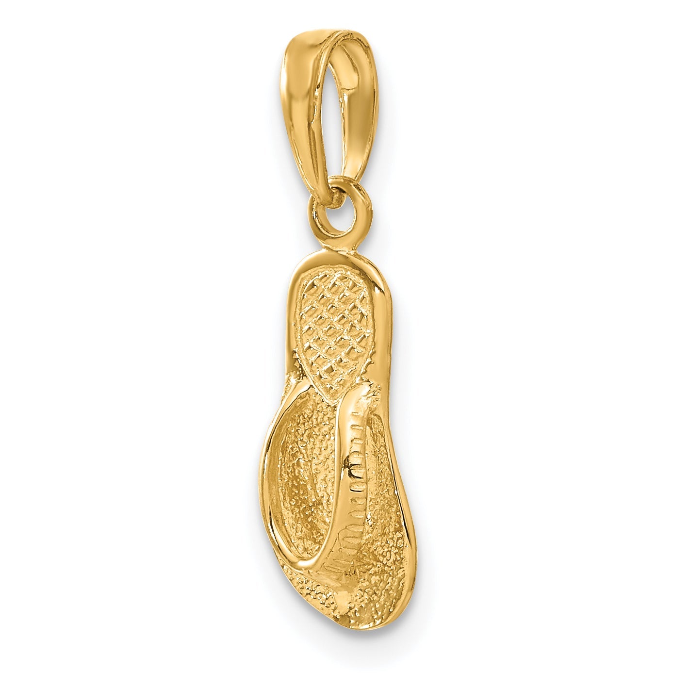 10K Yellow Gold Single Flip-Flop Pendant