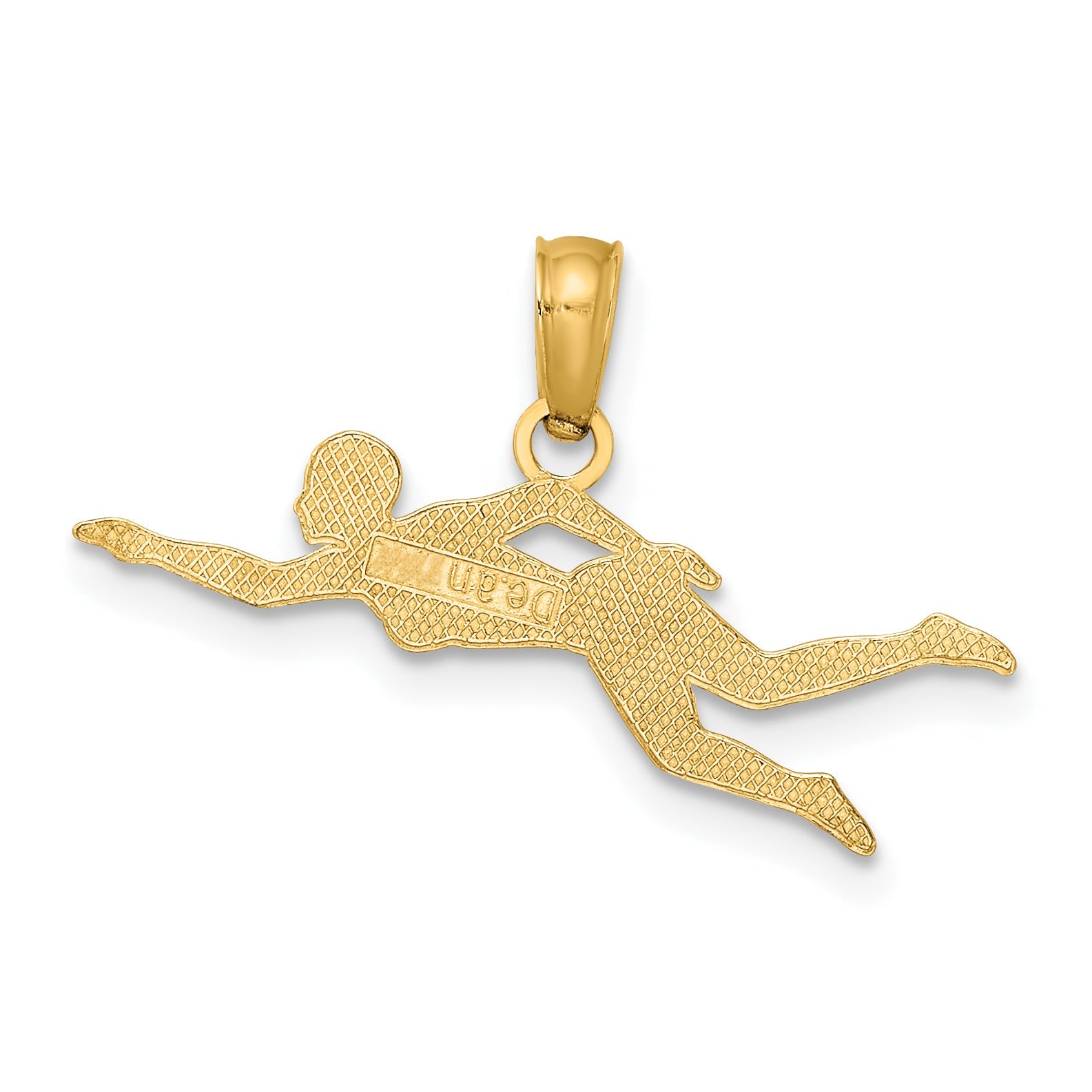10K Yellow Gold Female Swimmer Charm