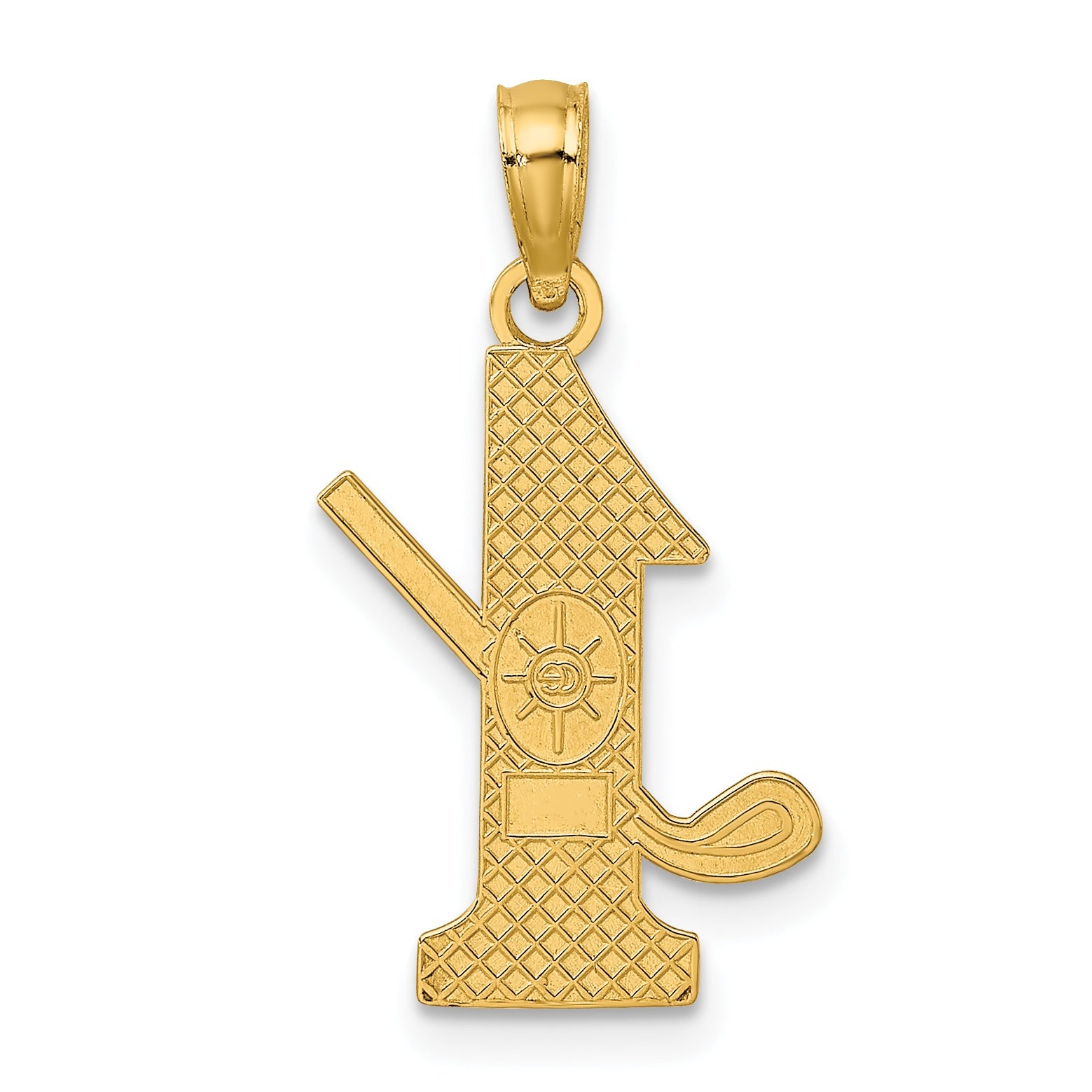 10K Yellow Gold Golf Club And Ball On #1 Charm
