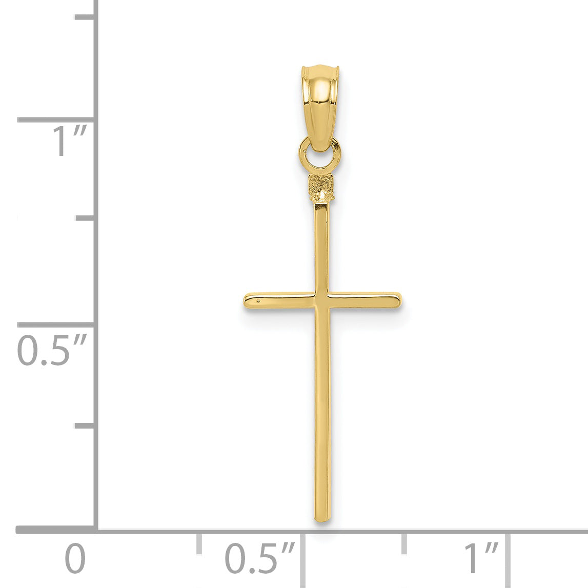 10K Yellow Gold 10K Polished Cross Pendant