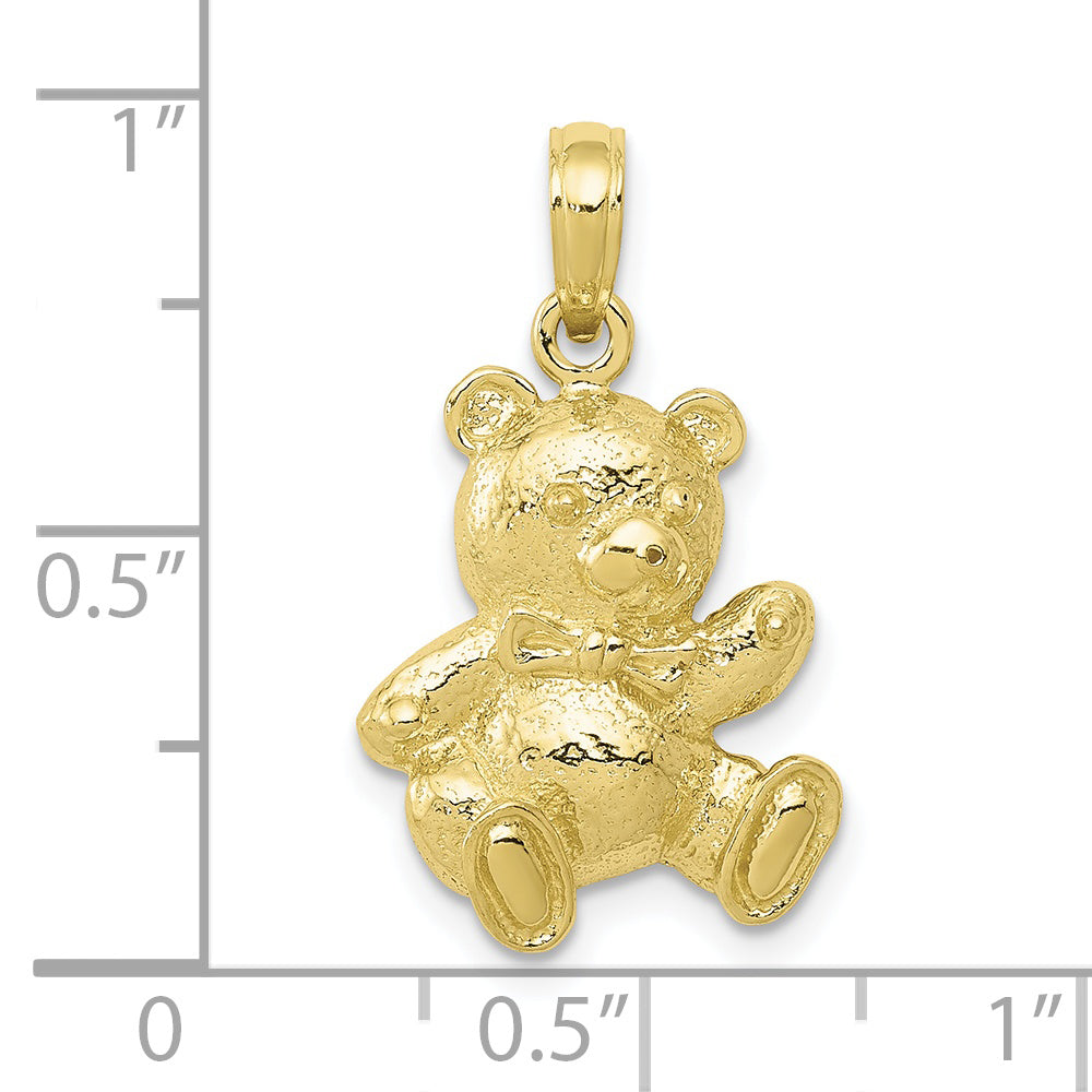 10K Yellow Gold 10K Teddy Bear Pendant