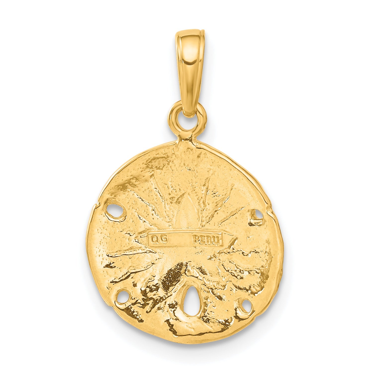10K Yellow Gold 10K Sand Dollar Pendant