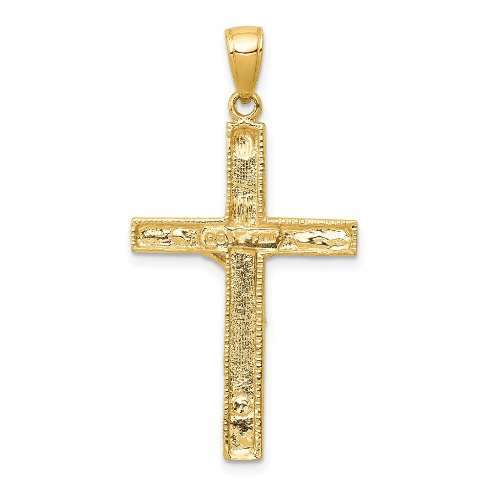10K Yellow Gold Inri Crucifix Pendant