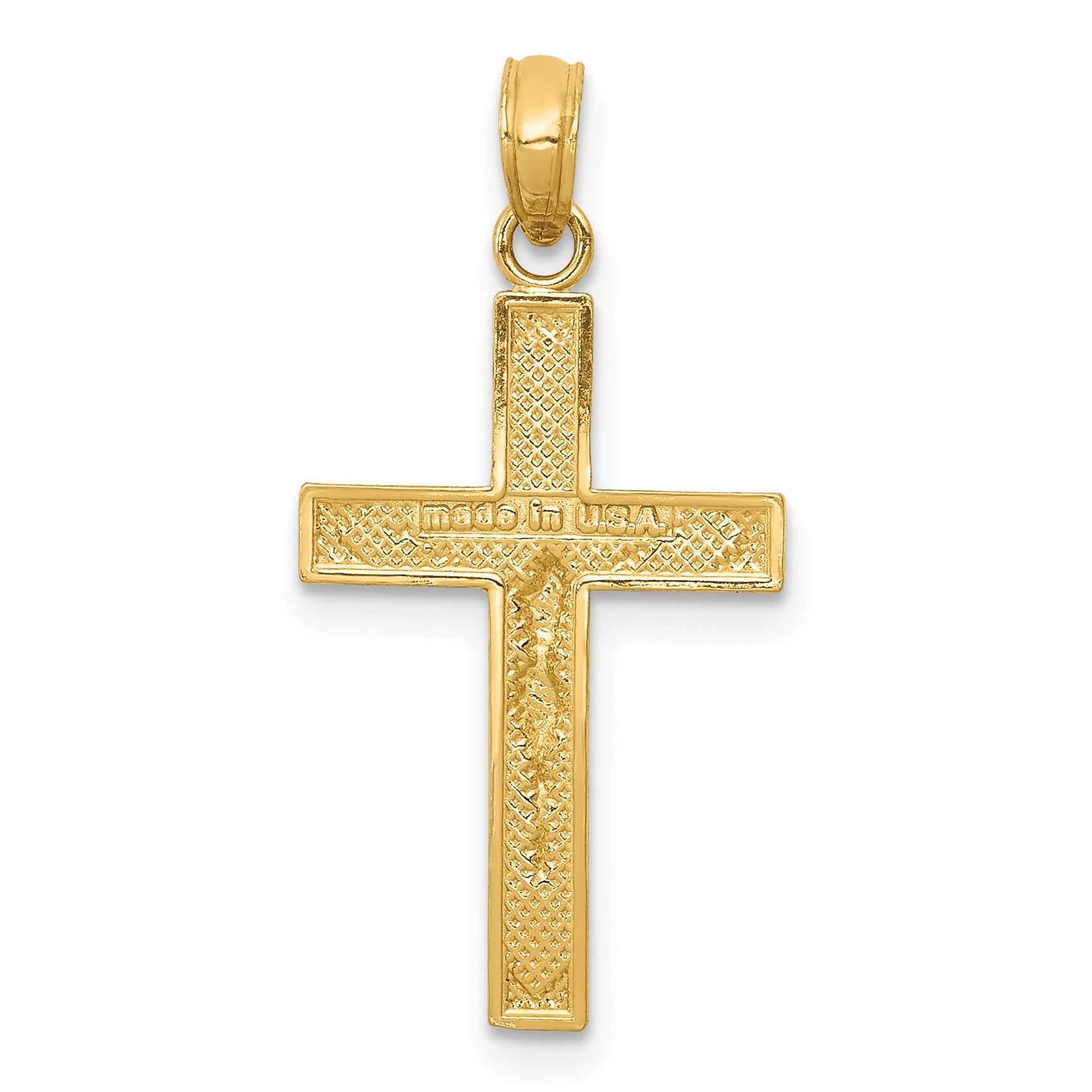 10K Yellow Gold Crucifix Pendant