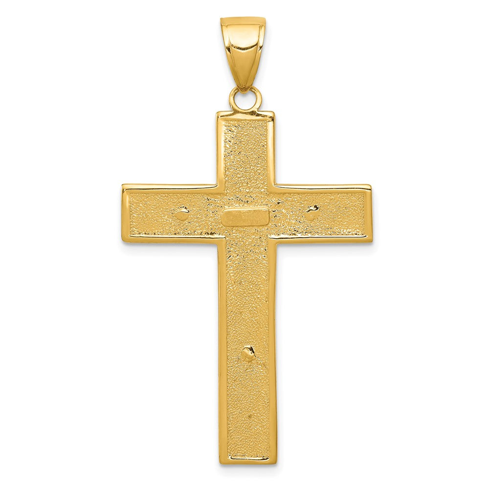 10K Yellow Gold 10K Textured Crucifix Latin Cross Pendant