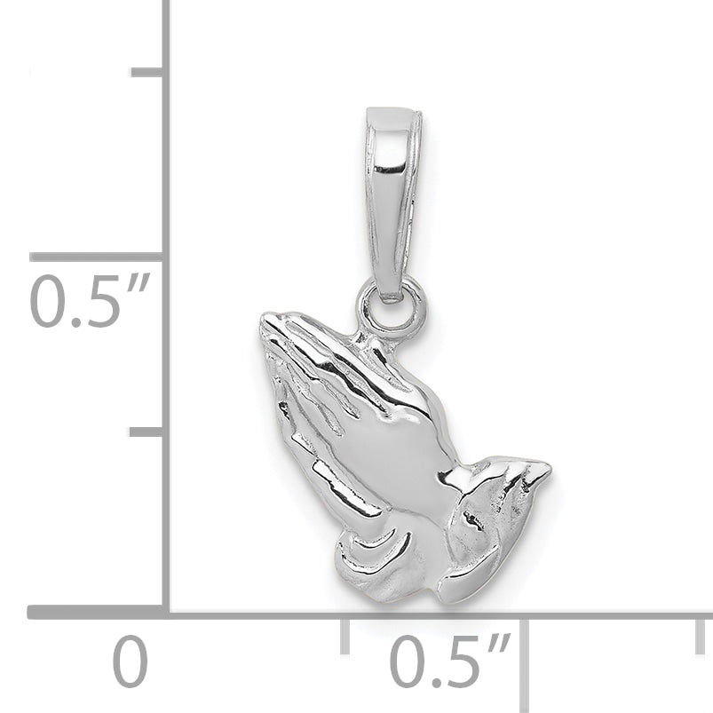 10K White Gold 10K Praying Hands Pendant