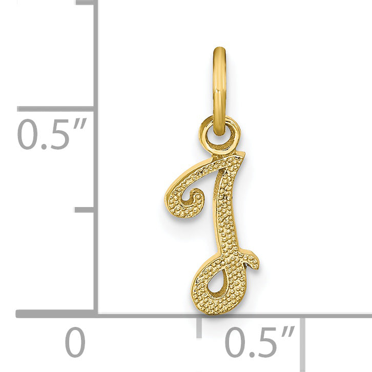 10K Yellow Gold Initial I Charm