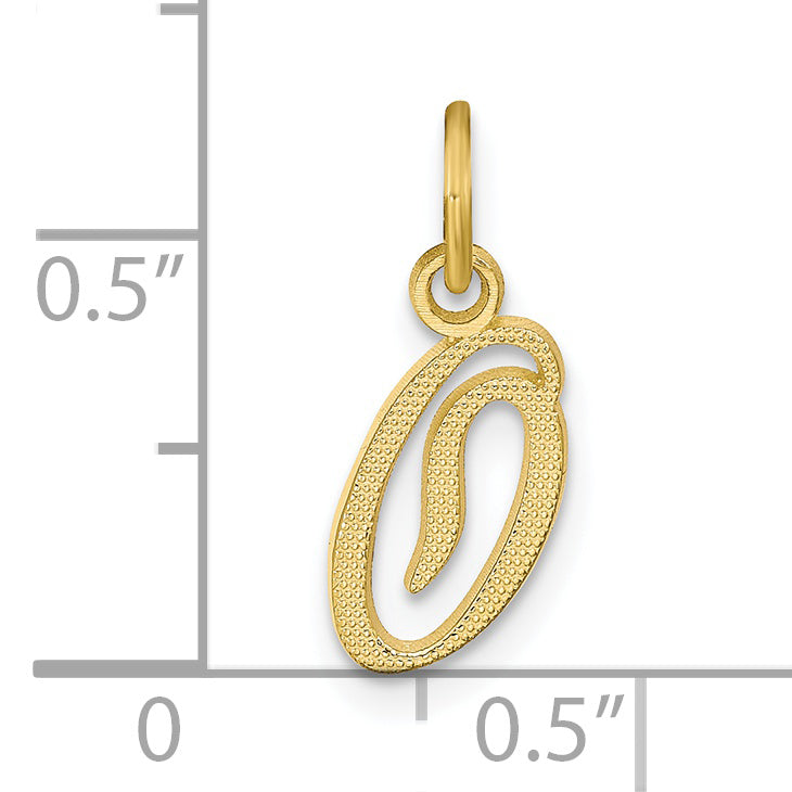 10K Yellow Gold Initial O Charm