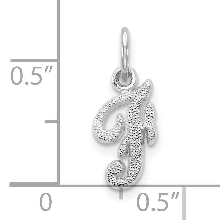 10K White Gold 10Kw Initial F Charm