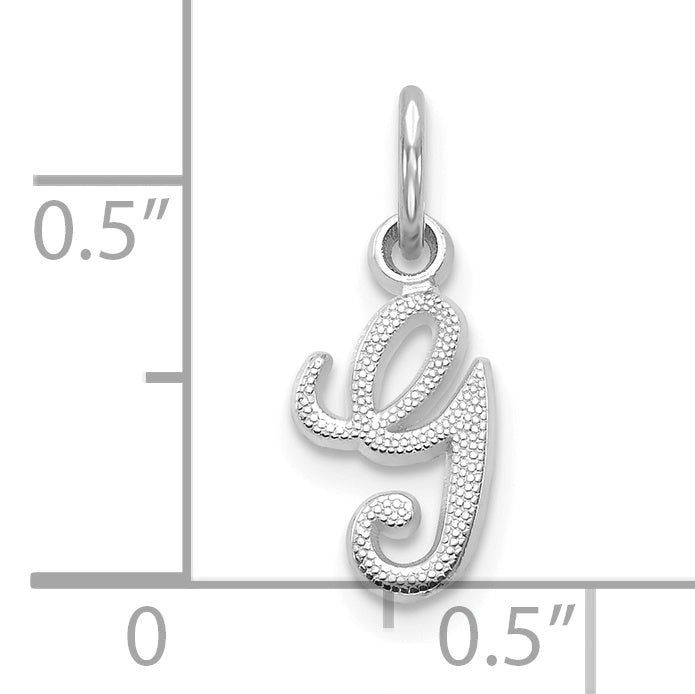 10K White Gold 10Kw Initial G Charm