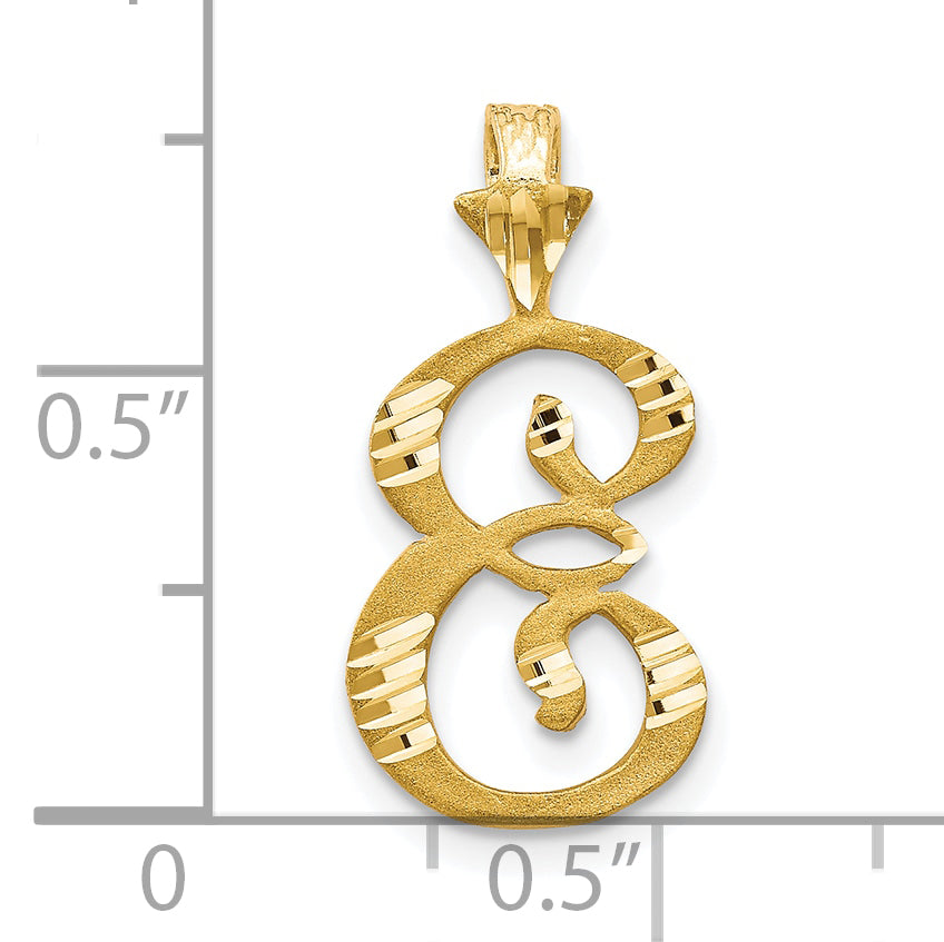 10K Yellow Gold Initial E Pendant
