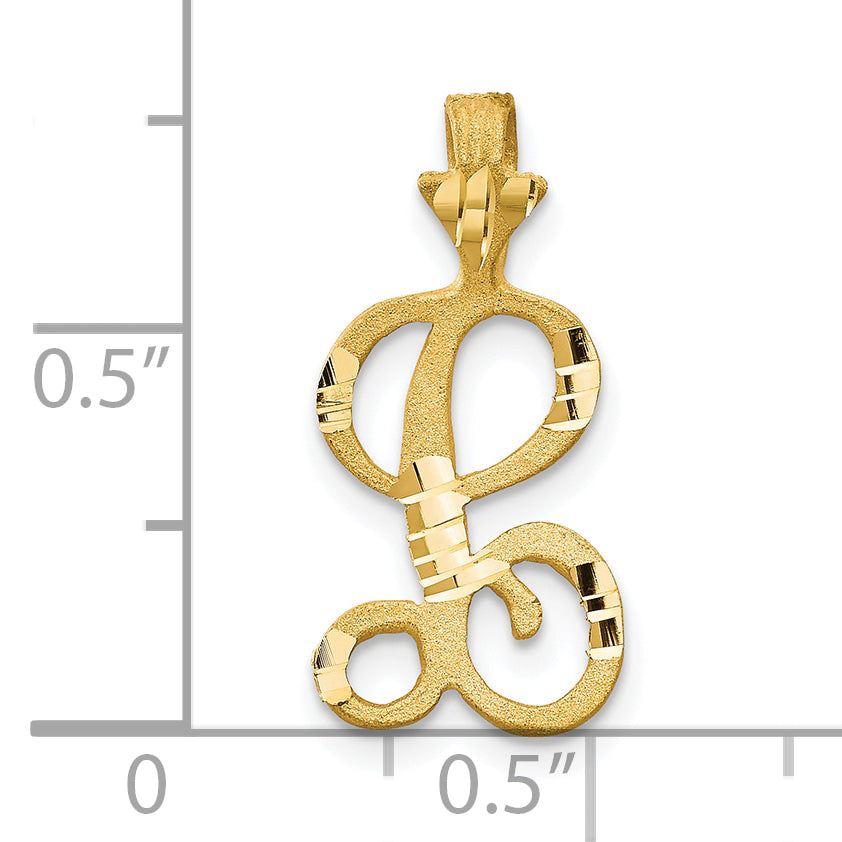 10K Yellow Gold Initial L Pendant