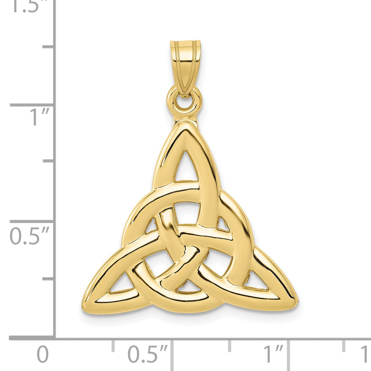 10K Yellow Gold Polished Trinity Pendant