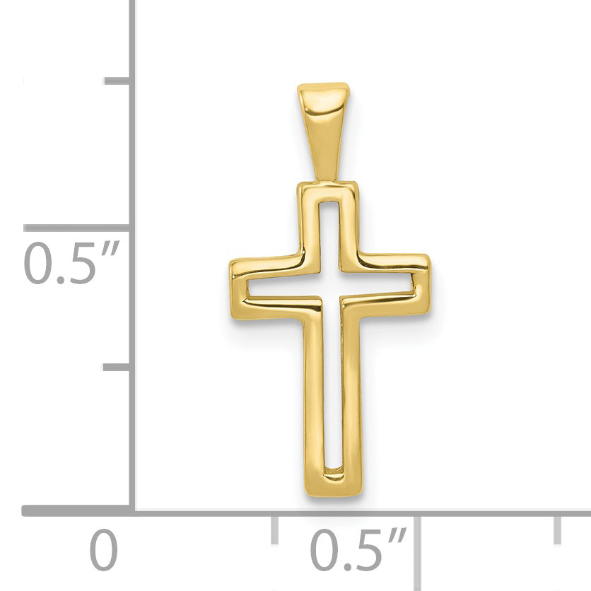 10K Yellow Gold Cross Charm