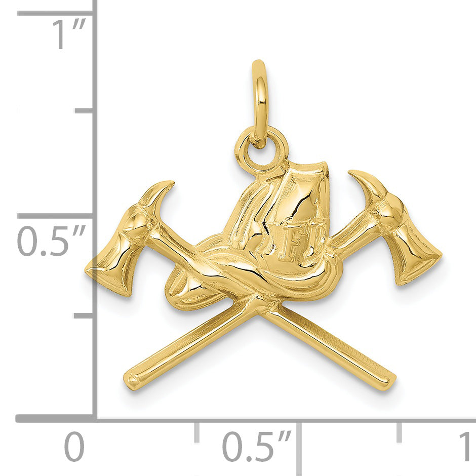 10K Yellow Gold Fire Department Charm