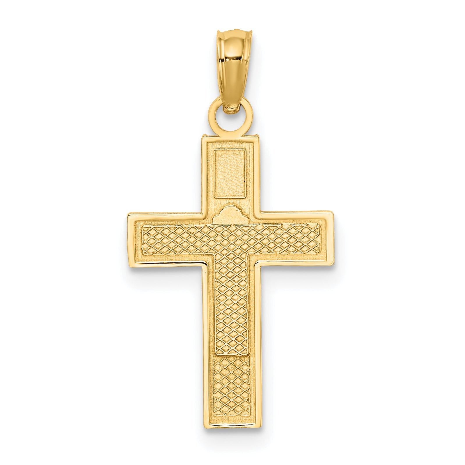 10K Yellow Gold 10K Rn Caduceus Cross Charm