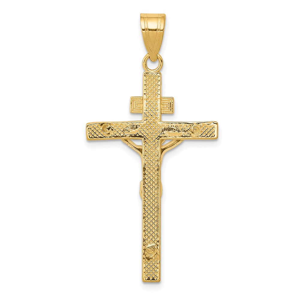 10K Two-Tone 10K Inri Crucifix Pendant