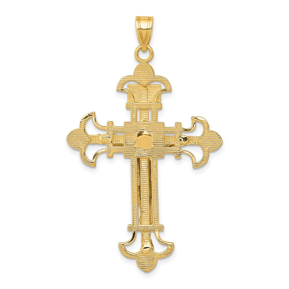 10K Two-Tone 10K Inri Crucifix Pendant